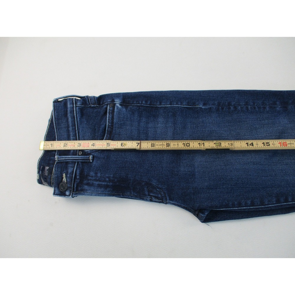 Mother High Waisted Rider Skimp Jeans in Catch Me If You Can Dark Blue Wash 26 - Picture 10 of 15